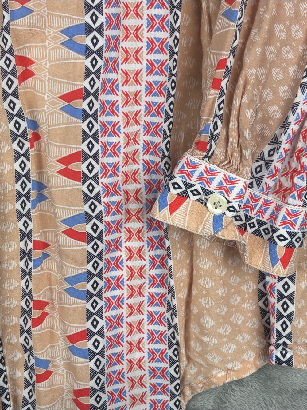 Anthropologie Maeve Top Large Sunset District Southwest Aztec Print - Picture 6 of 10